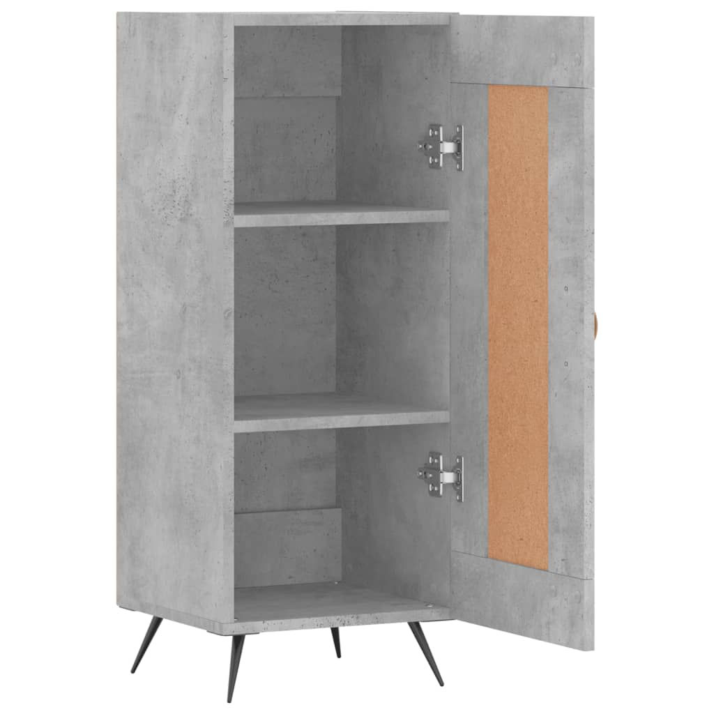 Komoda siva boja betona 34,5x34x90 cm od konstruiranog drva