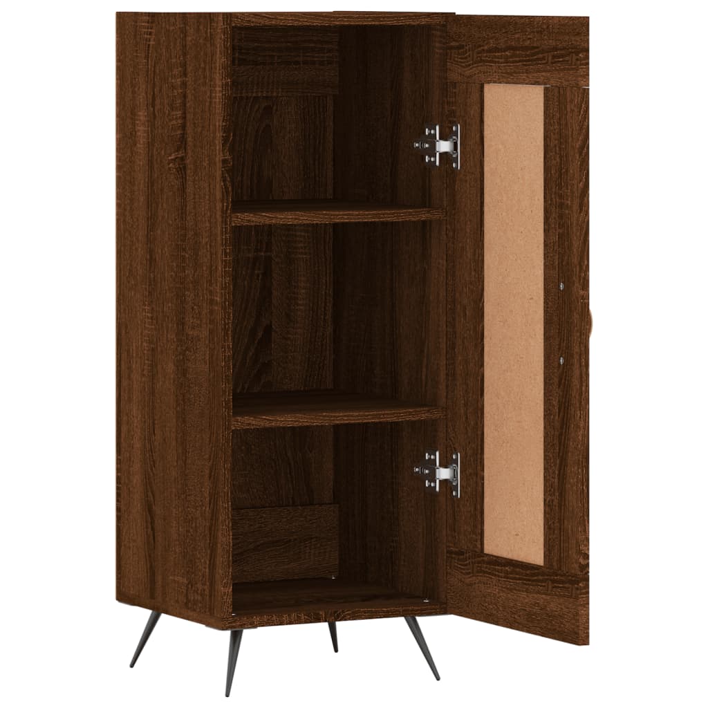 Komoda boja smeđeg hrasta 34,5 x 34 x 90 cm konstruirano drvo