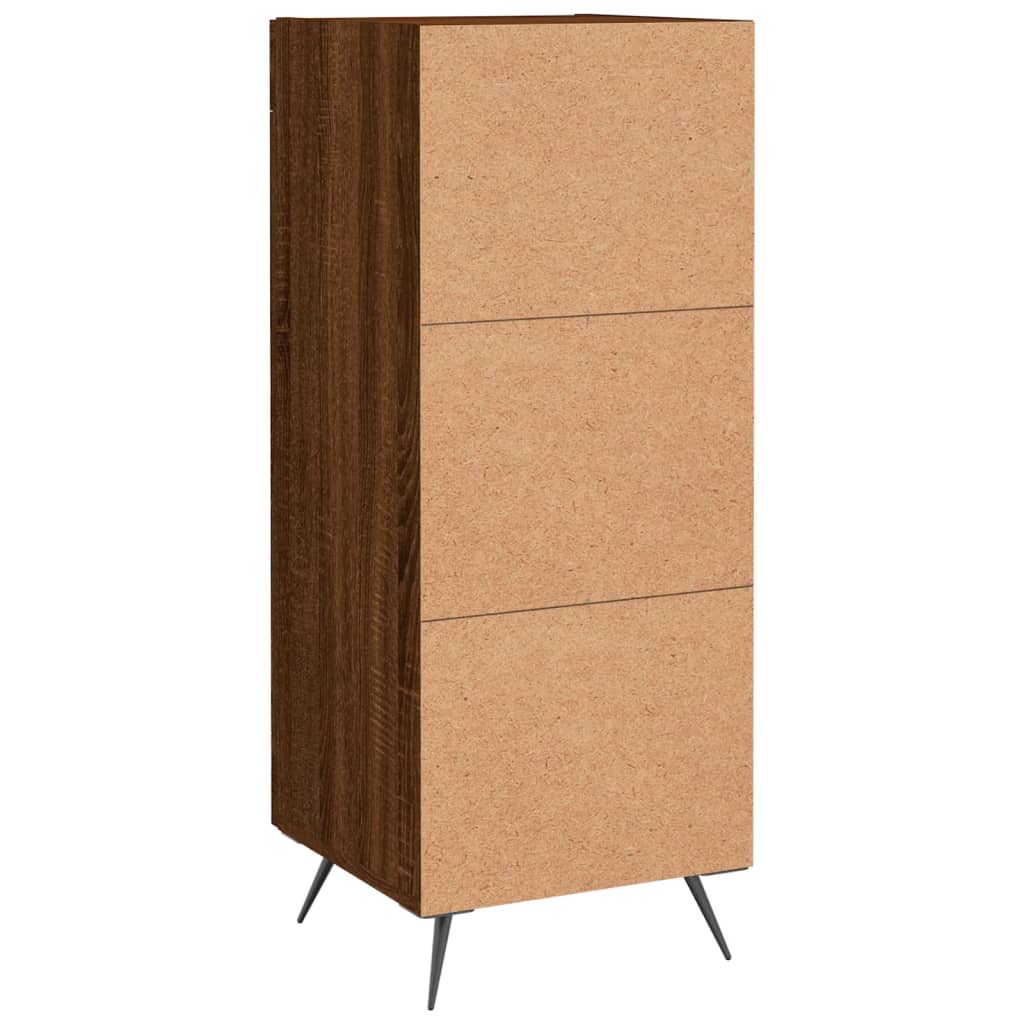 Komoda boja smeđeg hrasta 34,5 x 34 x 90 cm konstruirano drvo