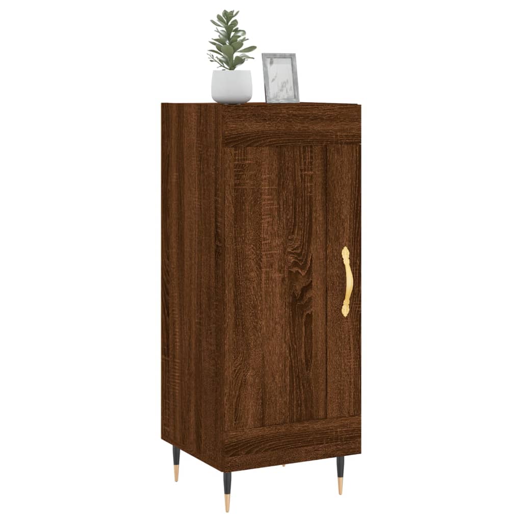 Komoda boja smeđeg hrasta 34,5 x 34 x 90 cm konstruirano drvo