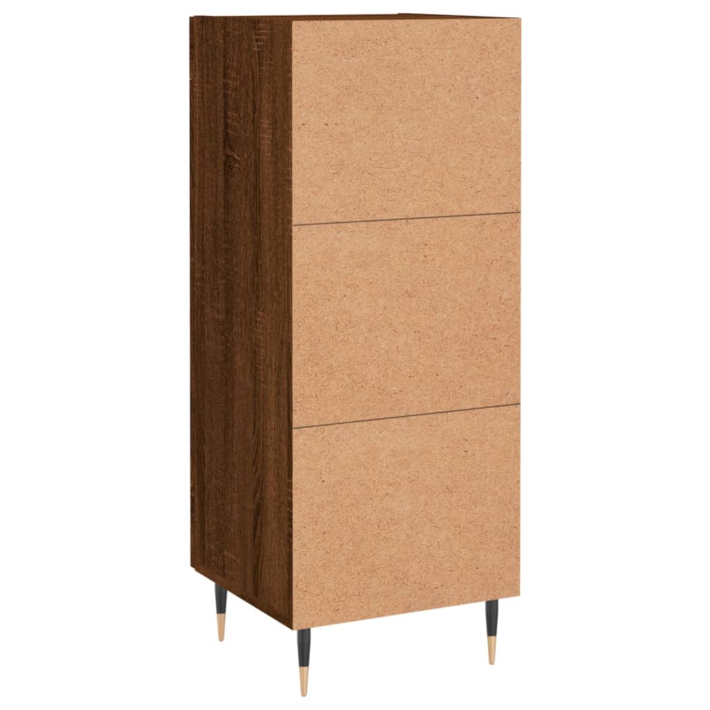 Komoda boja smeđeg hrasta 34,5 x 34 x 90 cm konstruirano drvo