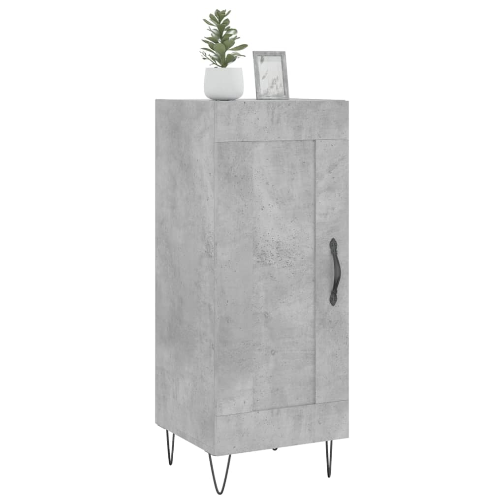 Komoda siva boja betona 34,5x34x90 cm od konstruiranog drva