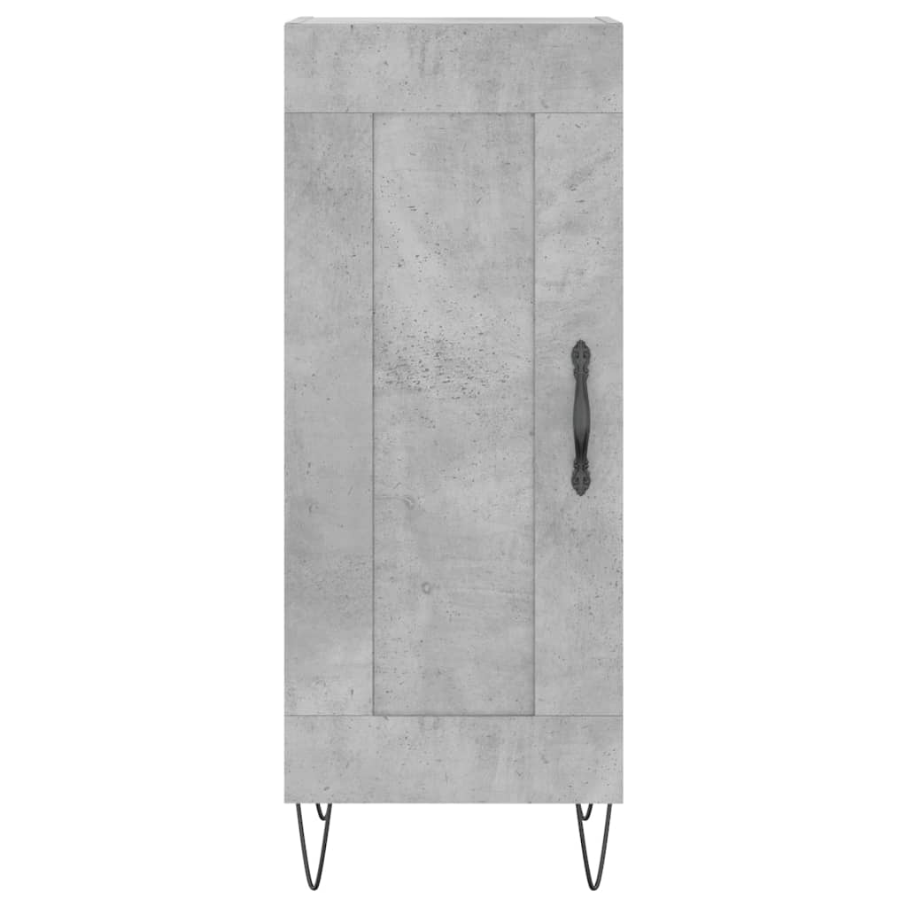 Komoda siva boja betona 34,5x34x90 cm od konstruiranog drva