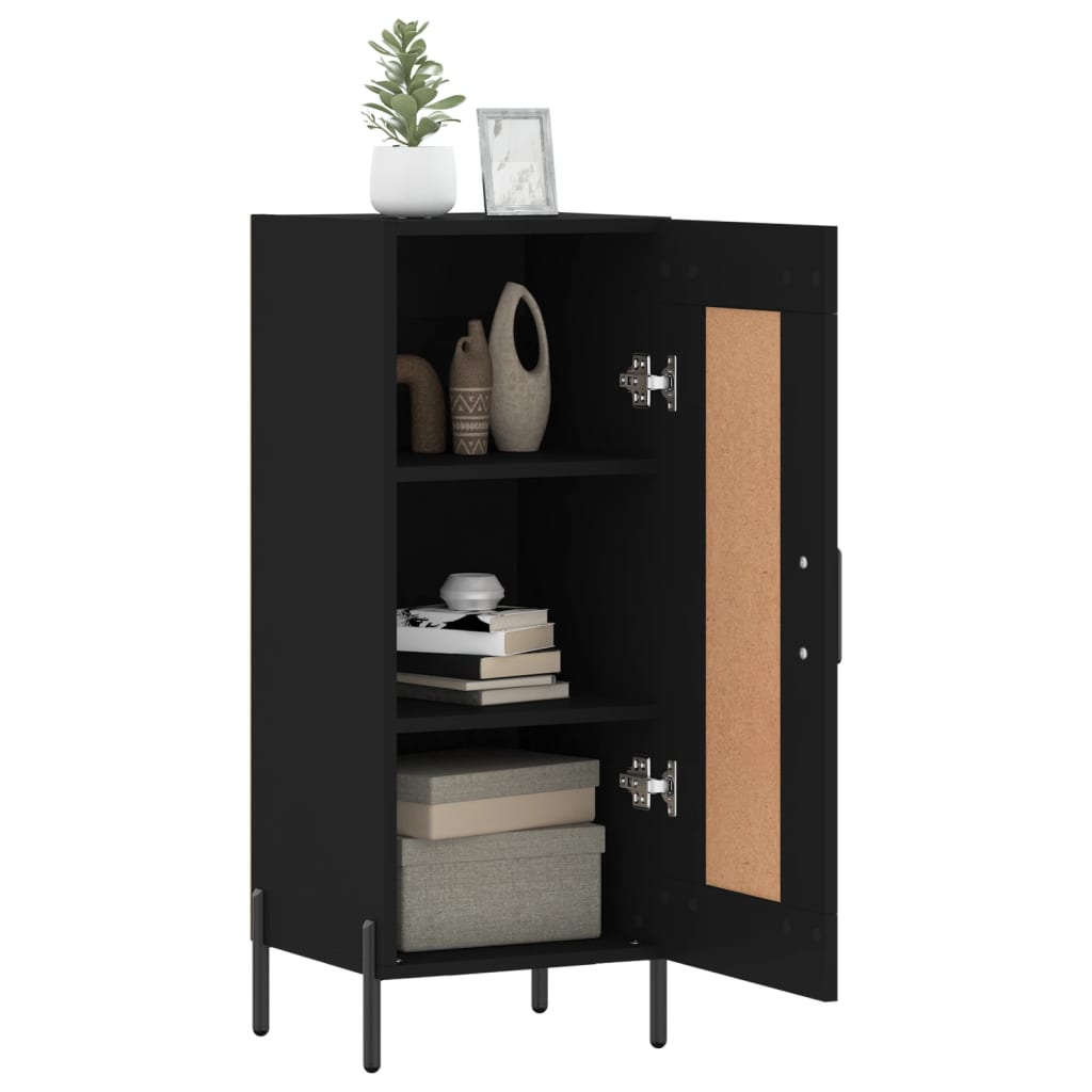 Komoda crna 34,5 x 34 x 90 cm od konstruiranog drva
