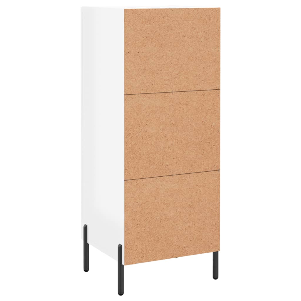 Komoda sjajna bijela 34,5 x 34 x 90 cm od konstruiranog drva