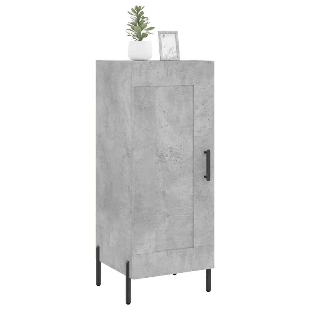 Komoda siva boja betona 34,5x34x90 cm od konstruiranog drva