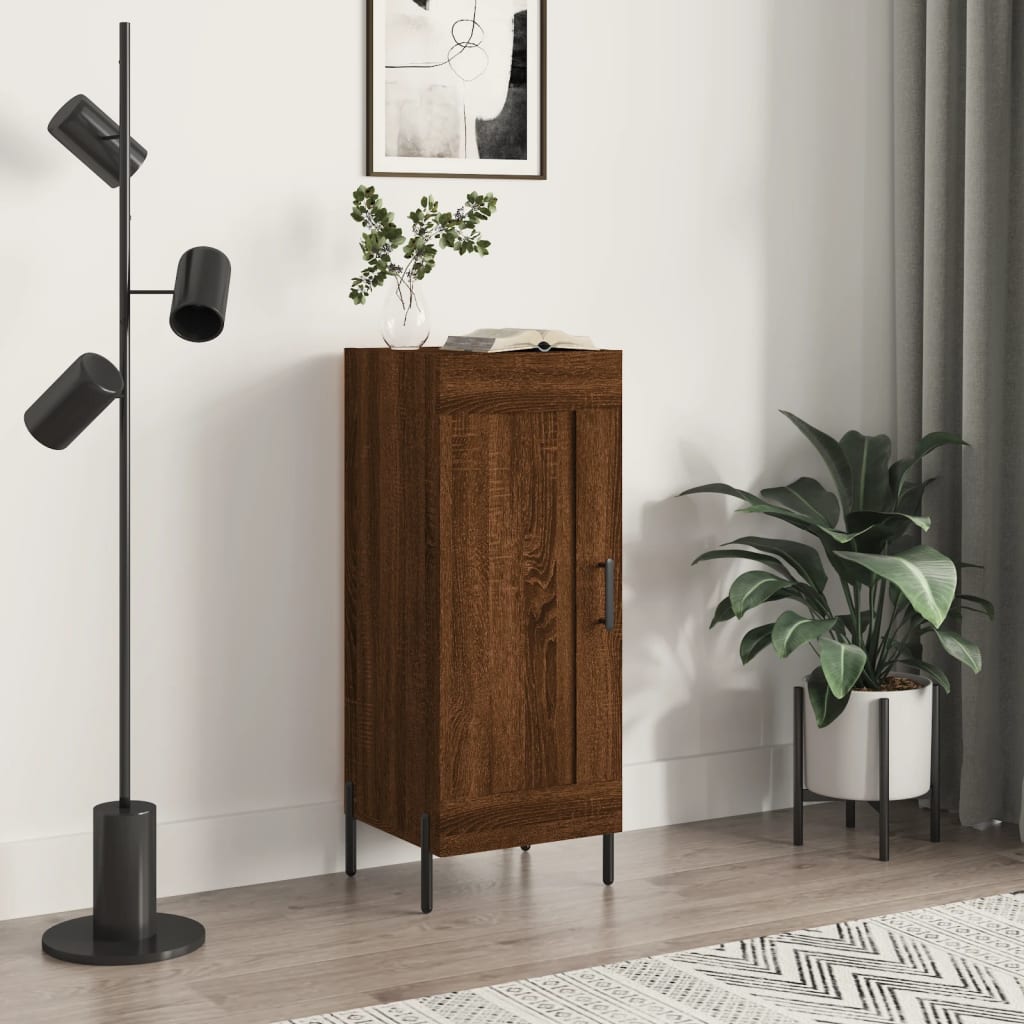 Komoda boja smeđeg hrasta 34,5 x 34 x 90 cm konstruirano drvo