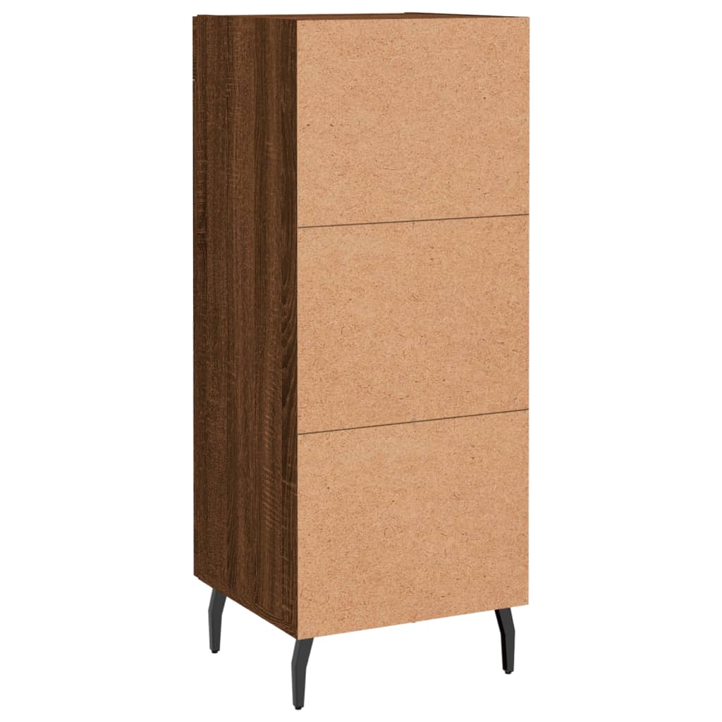 Komoda boja smeđeg hrasta 34,5 x 34 x 90 cm konstruirano drvo