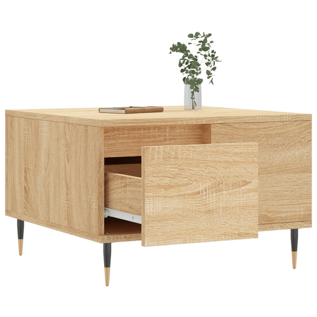 Stolić za kavu boja hrasta 55x55x36,5 cm konstruirano drvo