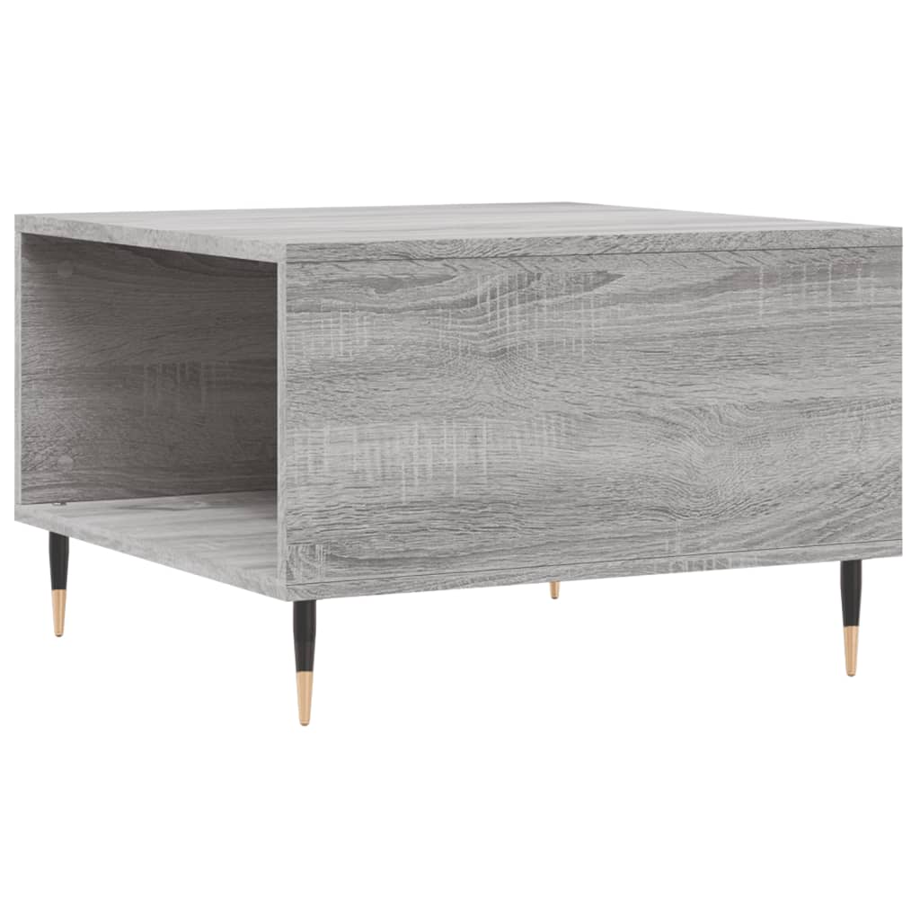 Stolić za kavu siva boja hrasta 55x55x36,5 cm konstruirano drvo