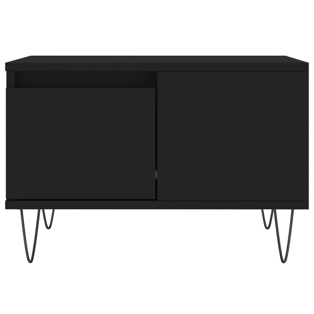 Stolić za kavu crni 55 x 55 x 36,5 cm od konstruiranog drva