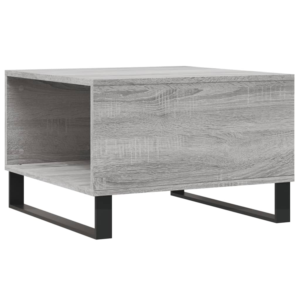 Stolić za kavu siva boja hrasta 55x55x36,5 cm konstruirano drvo