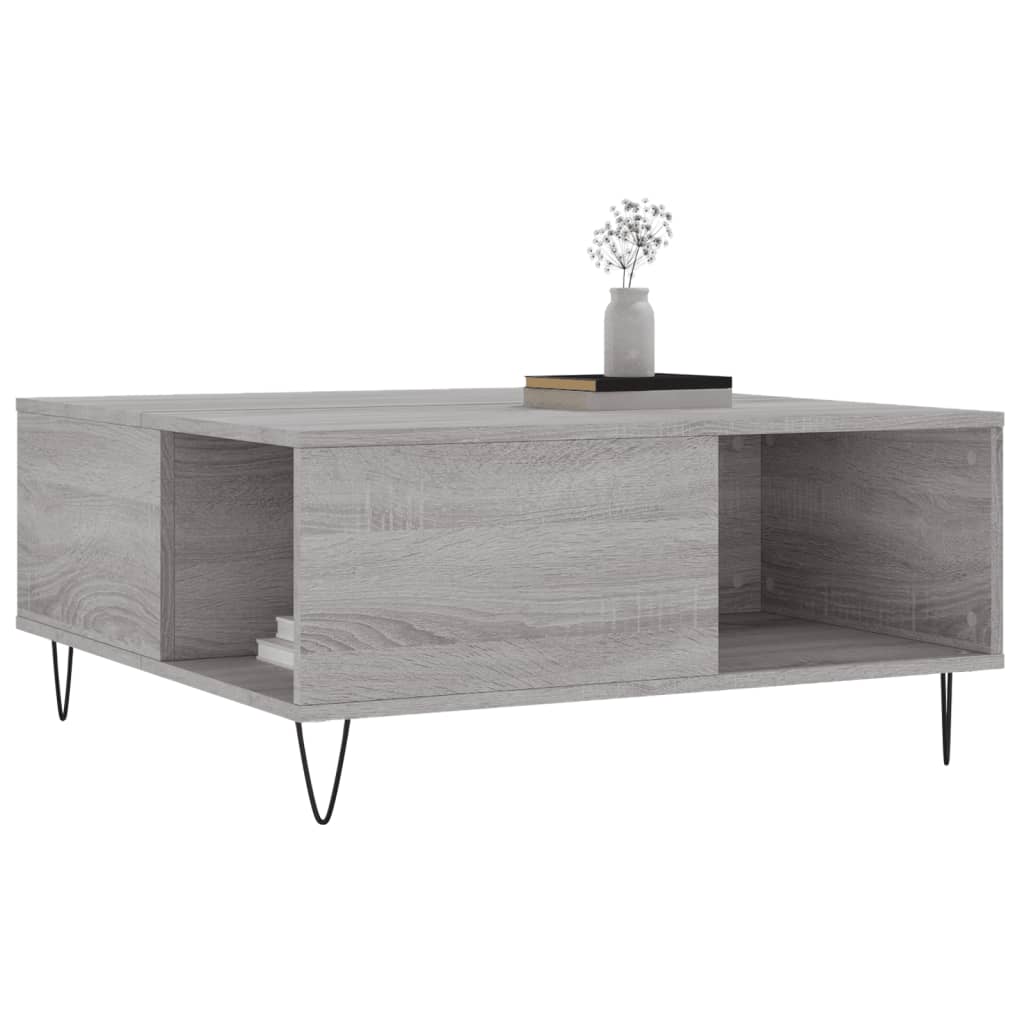 Stolić za kavu boja sivog hrasta 80x80x36,5cm konstruirano drvo