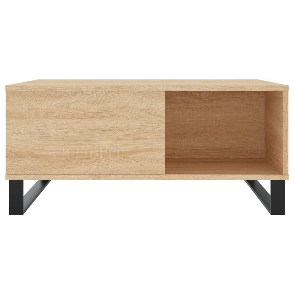 Stolić za kavu boja hrasta 80x80x36,5 cm konstruirano drvo