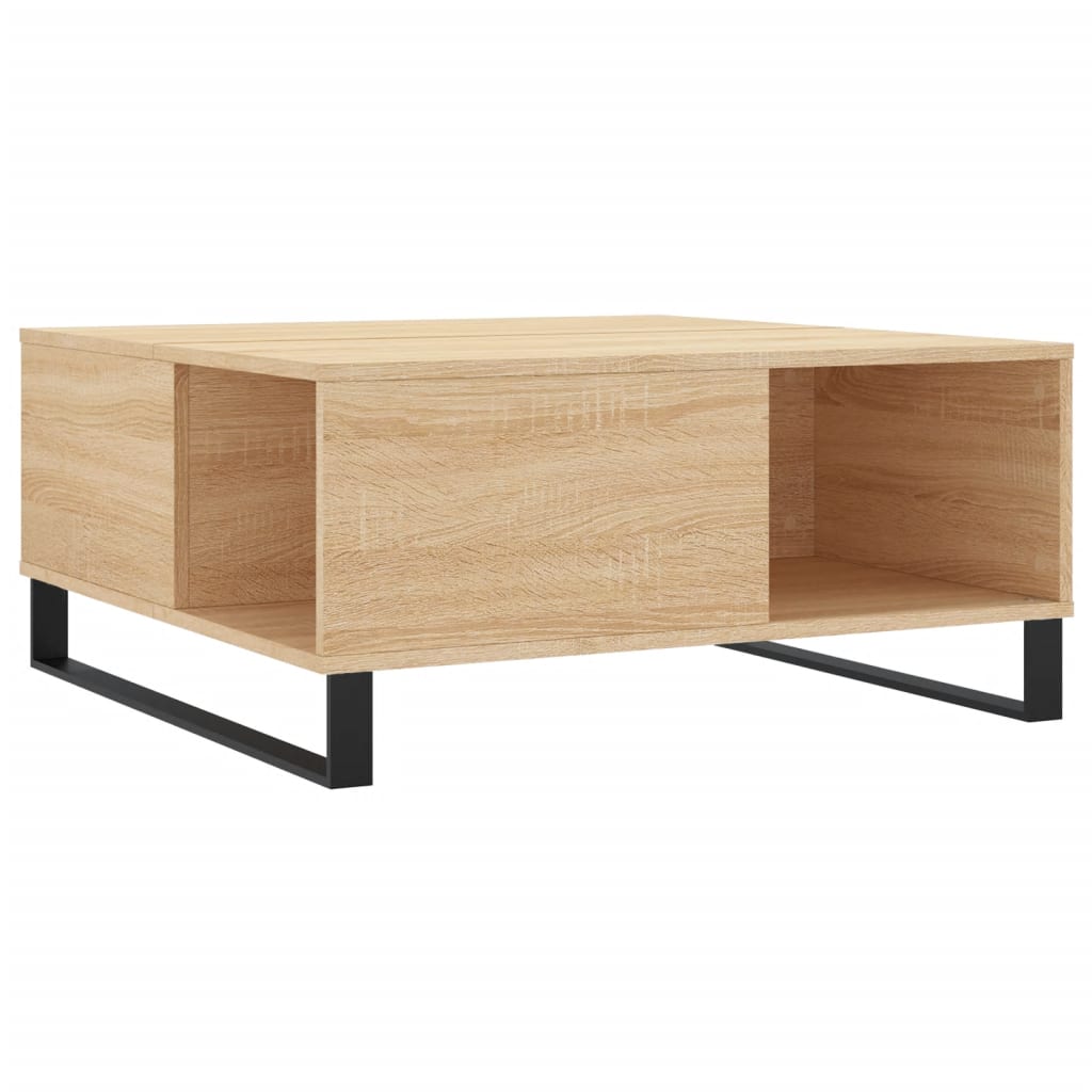 Stolić za kavu boja hrasta 80x80x36,5 cm konstruirano drvo