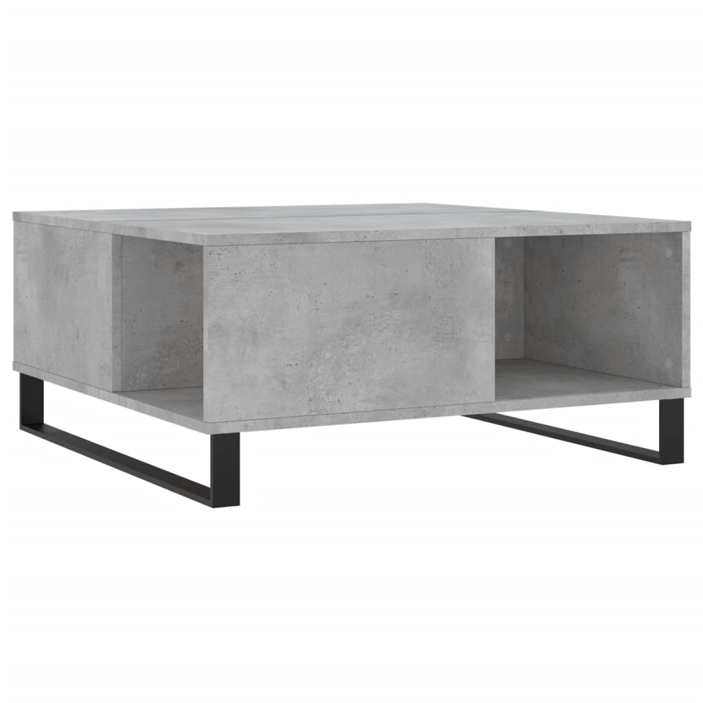 Stolić za kavu boja betona 80 x 80 x 36,5 cm konstruirano drvo