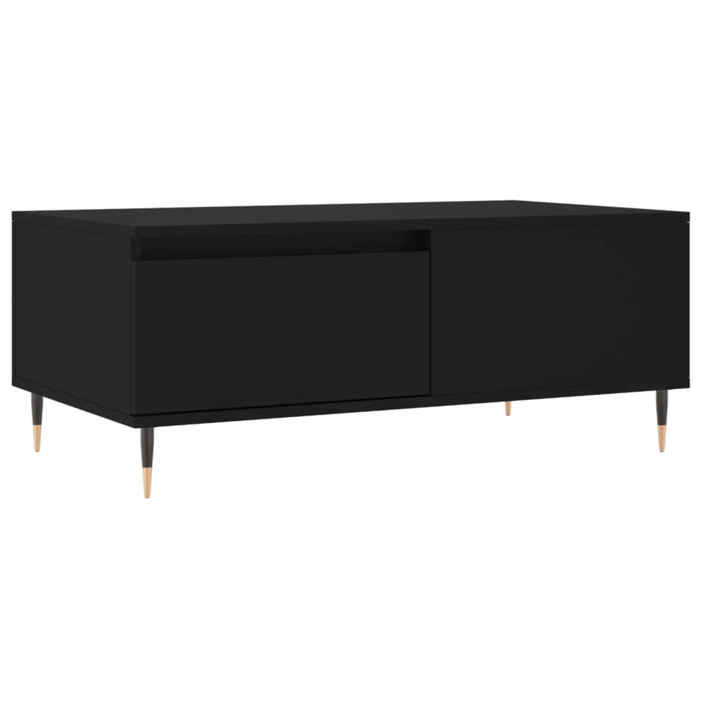 Stolić za kavu crni 90 x 50 x 36,5 cm od konstruiranog drva