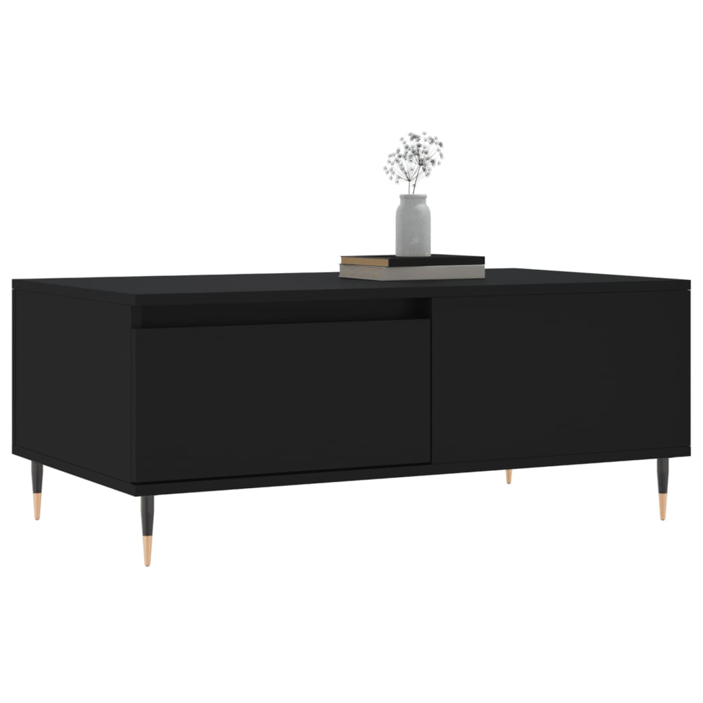 Stolić za kavu crni 90 x 50 x 36,5 cm od konstruiranog drva