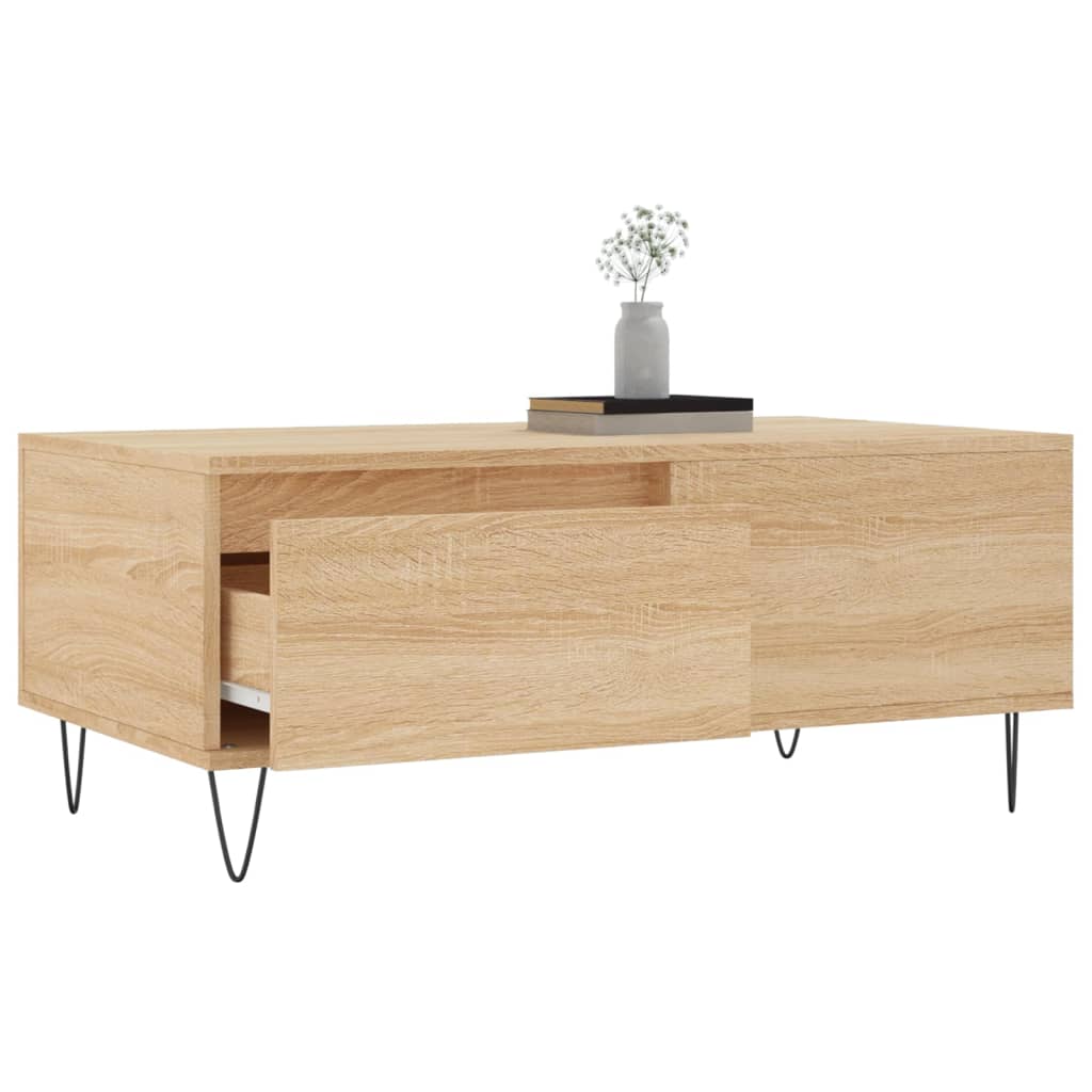 Stolić za kavu boja hrasta 90x50x36,5 cm konstruirano drvo