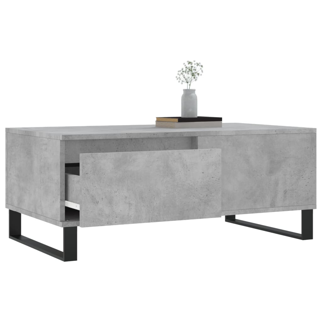 Stolić za kavu boja betona 90x50x36,5 cm konstruirano drvo