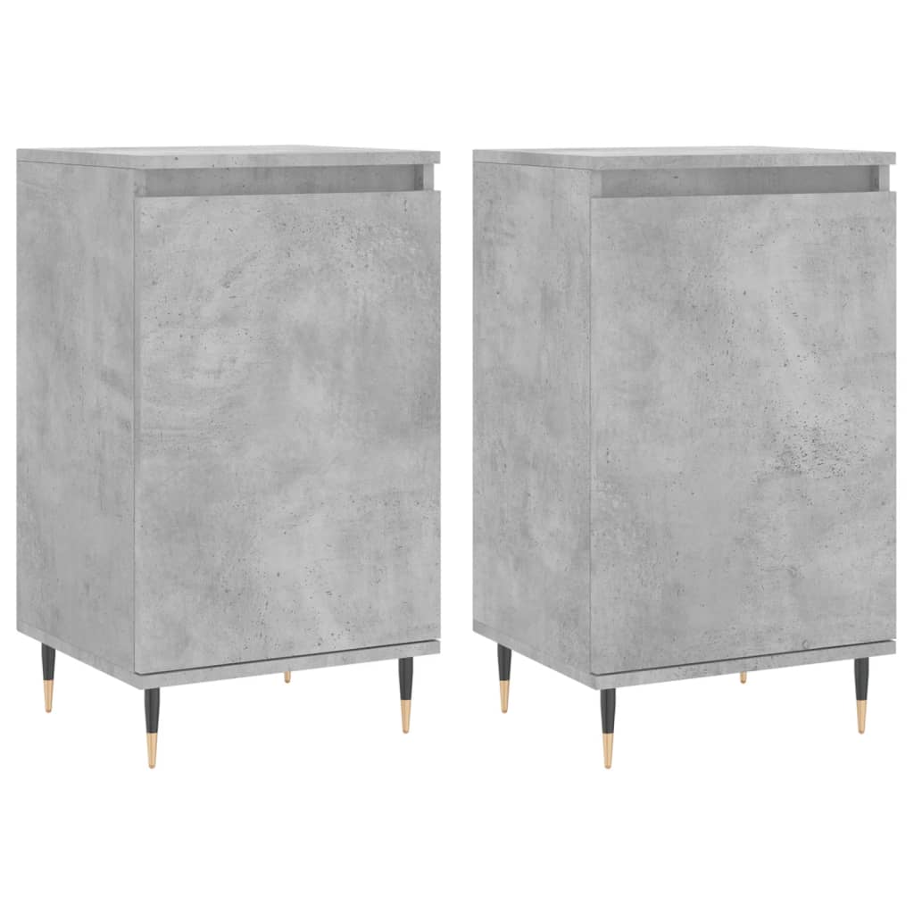 Komode 2 kom boja betona 40 x 35 x 70 cm od konstruiranog drva