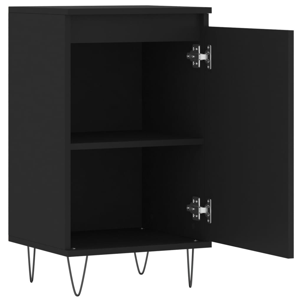 Komode 2 kom crne 40 x 35 x 70 cm od konstruiranog drva