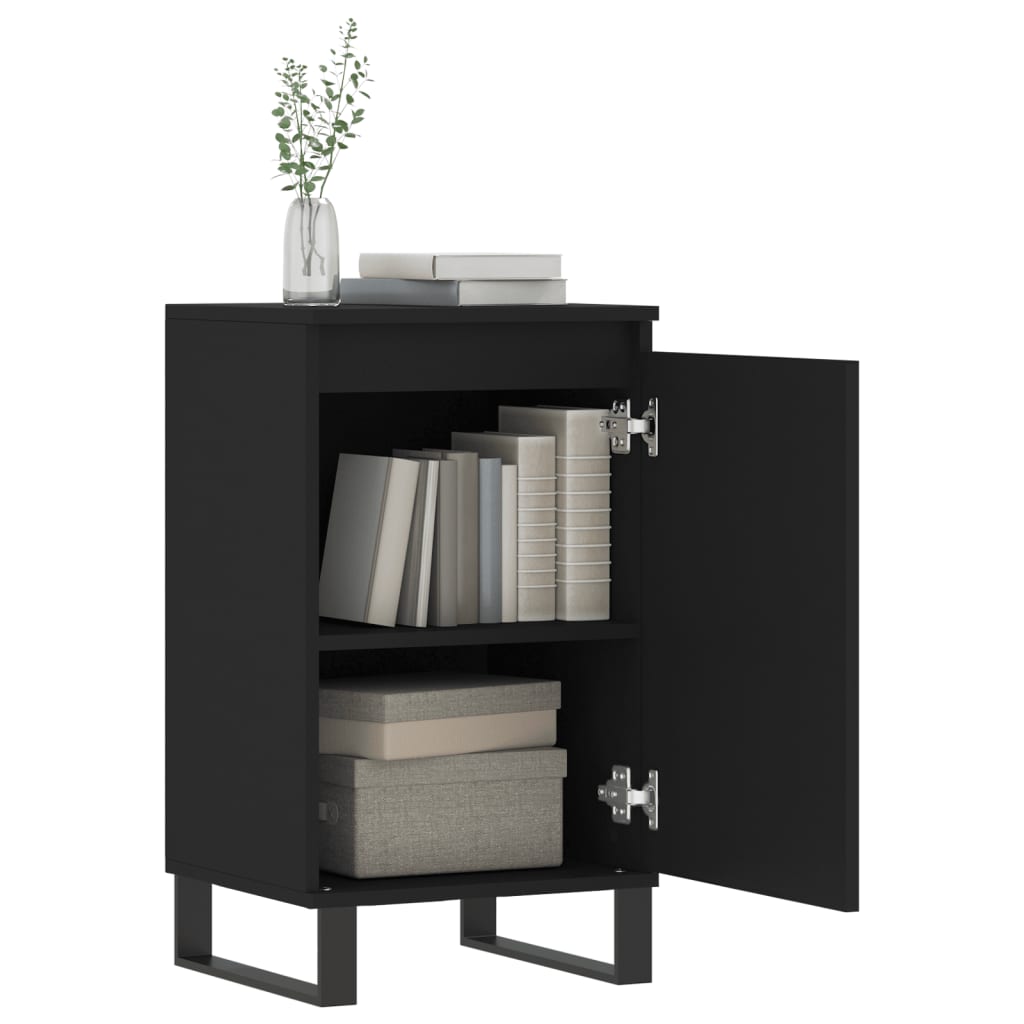 Komode 2 kom crne 40 x 35 x 70 cm od konstruiranog drva
