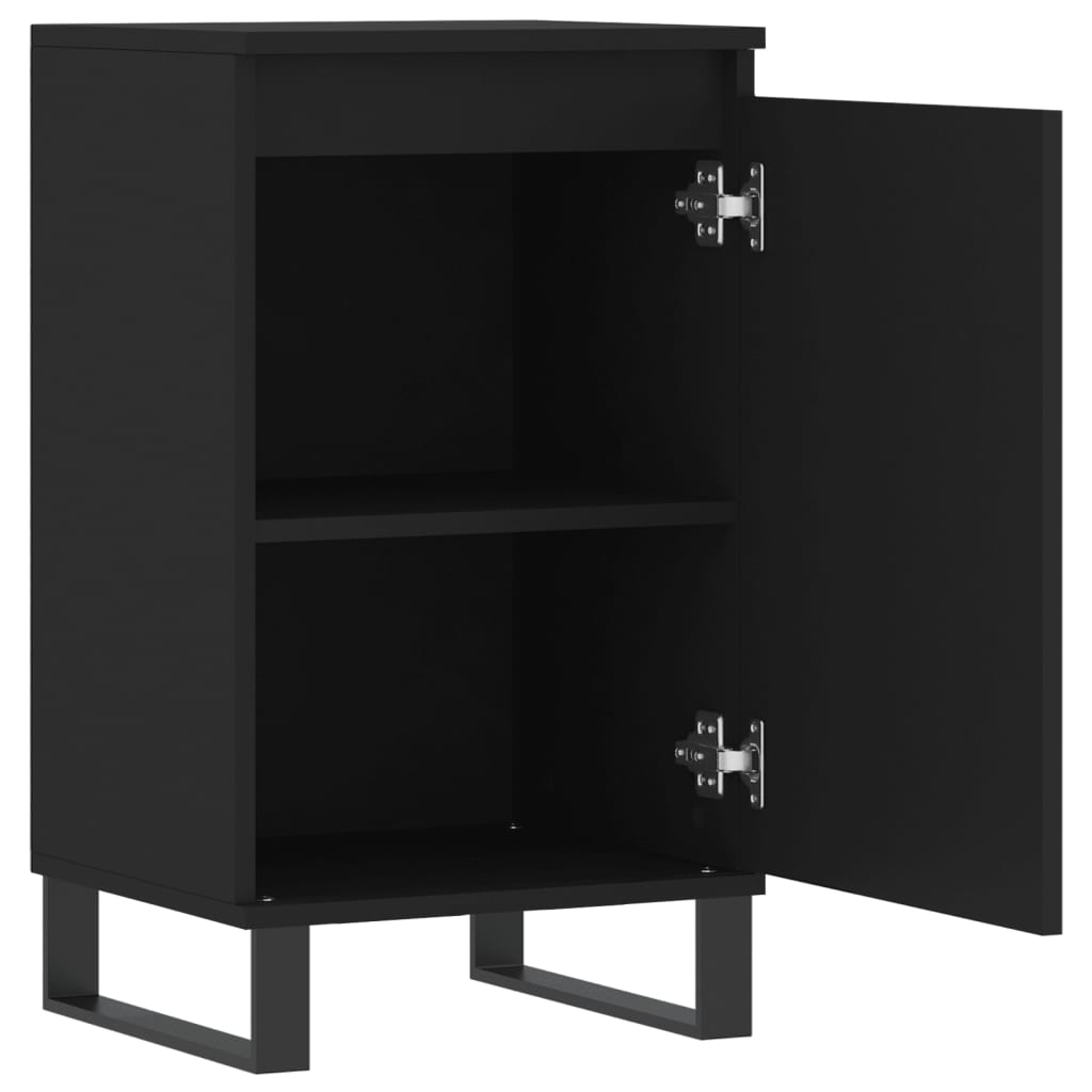 Komode 2 kom crne 40 x 35 x 70 cm od konstruiranog drva