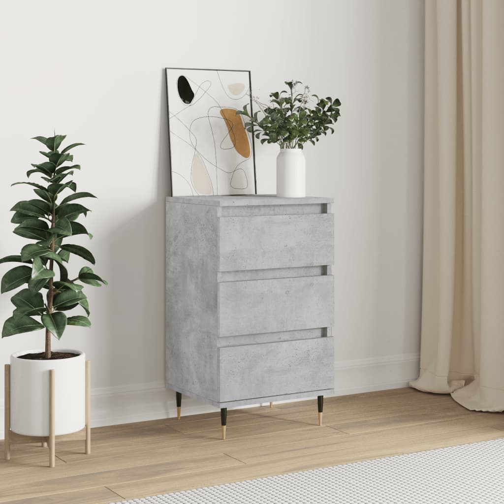 Komoda siva boja betona 40 x 35 x 70 cm od konstruiranog drva