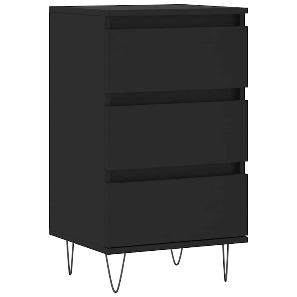 Komoda crna 40 x 35 x 70 cm od konstruiranog drva