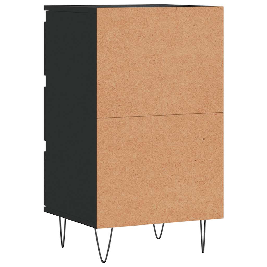 Komoda crna 40 x 35 x 70 cm od konstruiranog drva