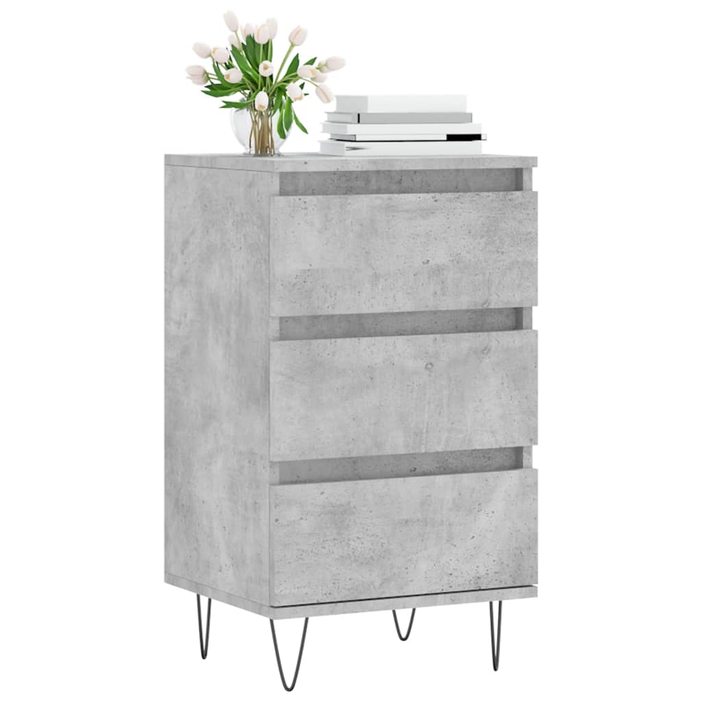 Komoda siva boja betona 40 x 35 x 70 cm od konstruiranog drva