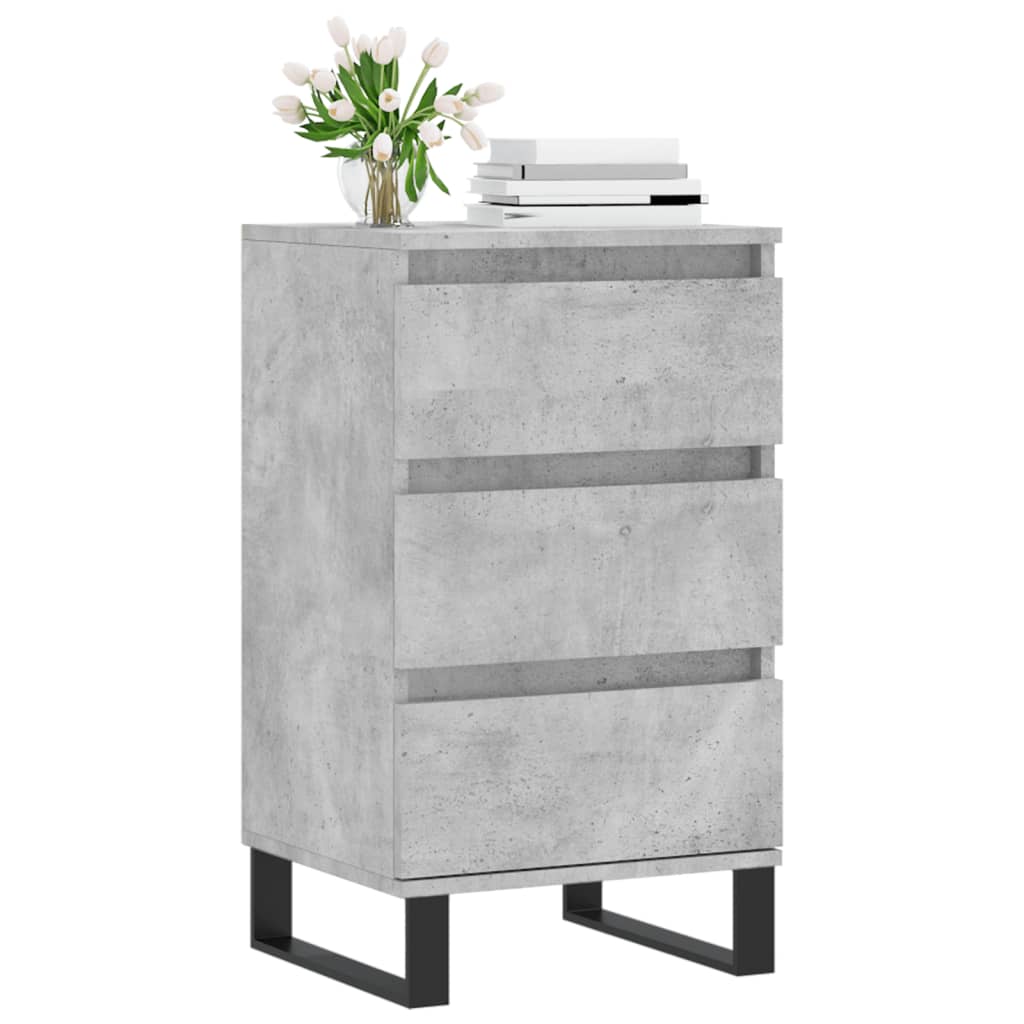 Komoda siva boja betona 40 x 35 x 70 cm od konstruiranog drva