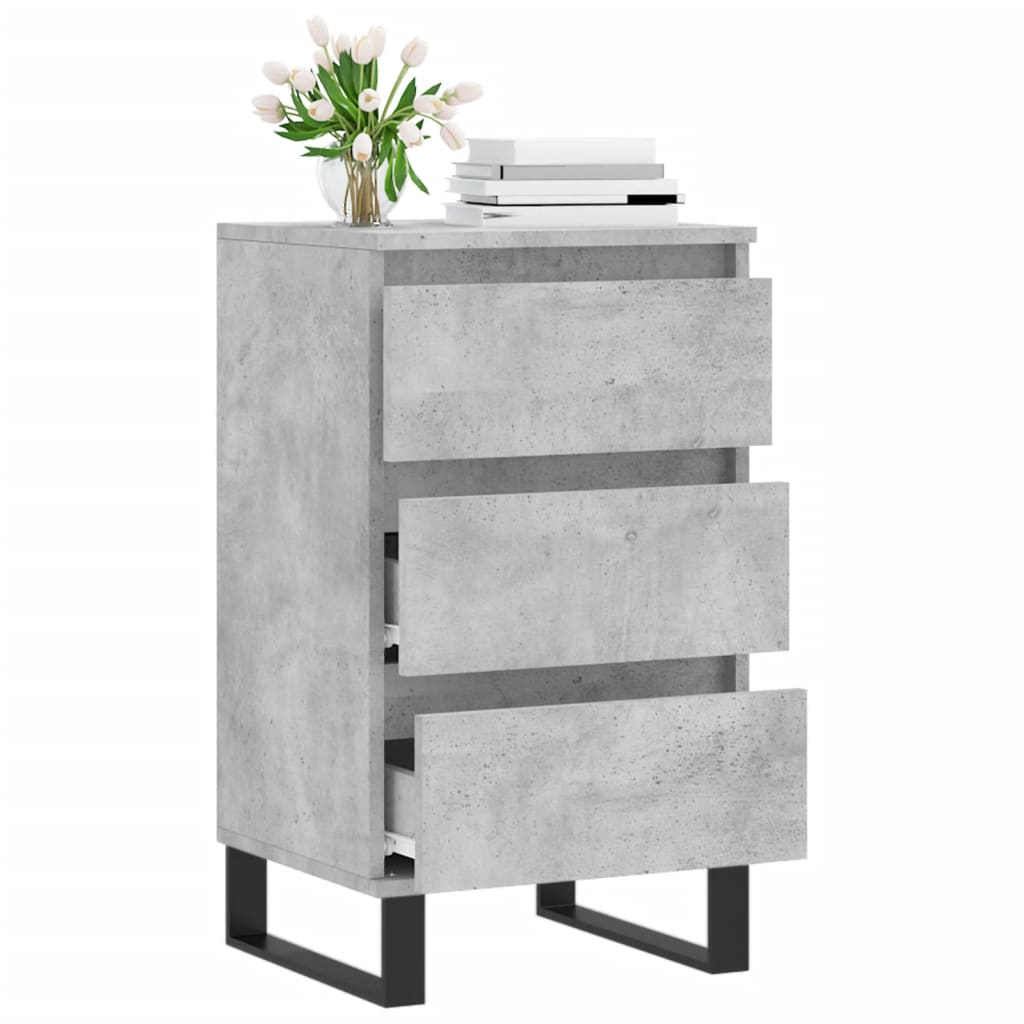 Komoda siva boja betona 40 x 35 x 70 cm od konstruiranog drva