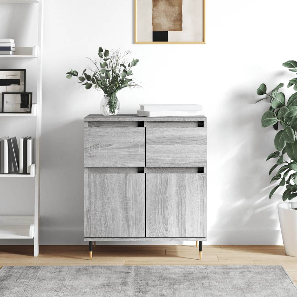 Komoda sivog hrasta sonome 60x35x70 cm od konstruiranog drva