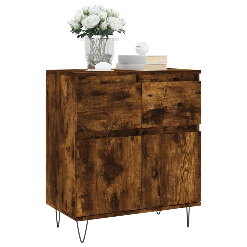 Komoda boja dimljenog hrasta 60 x 35 x 70 cm konstruirano drvo
