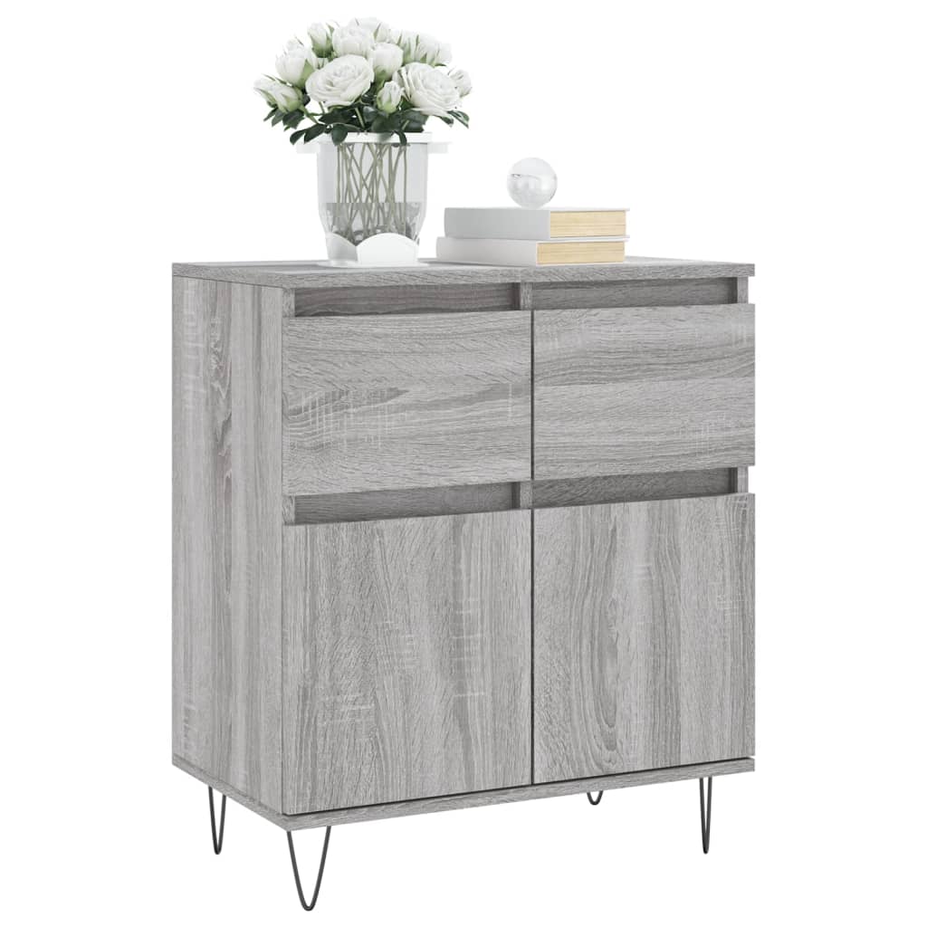 Komoda sivog hrasta sonome 60x35x70 cm od konstruiranog drva