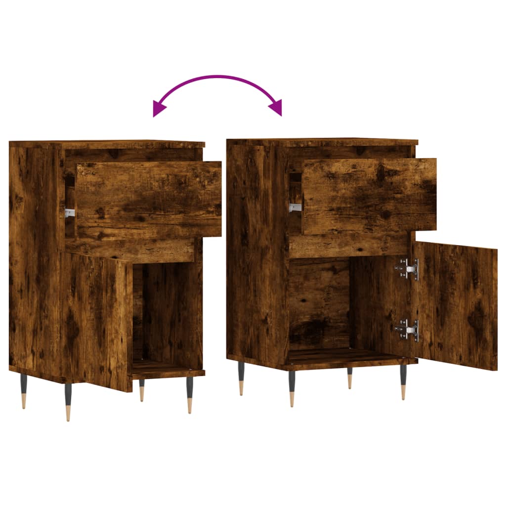 Komoda boja dimljenog hrasta 40 x 35 x 70 cm konstruirano drvo