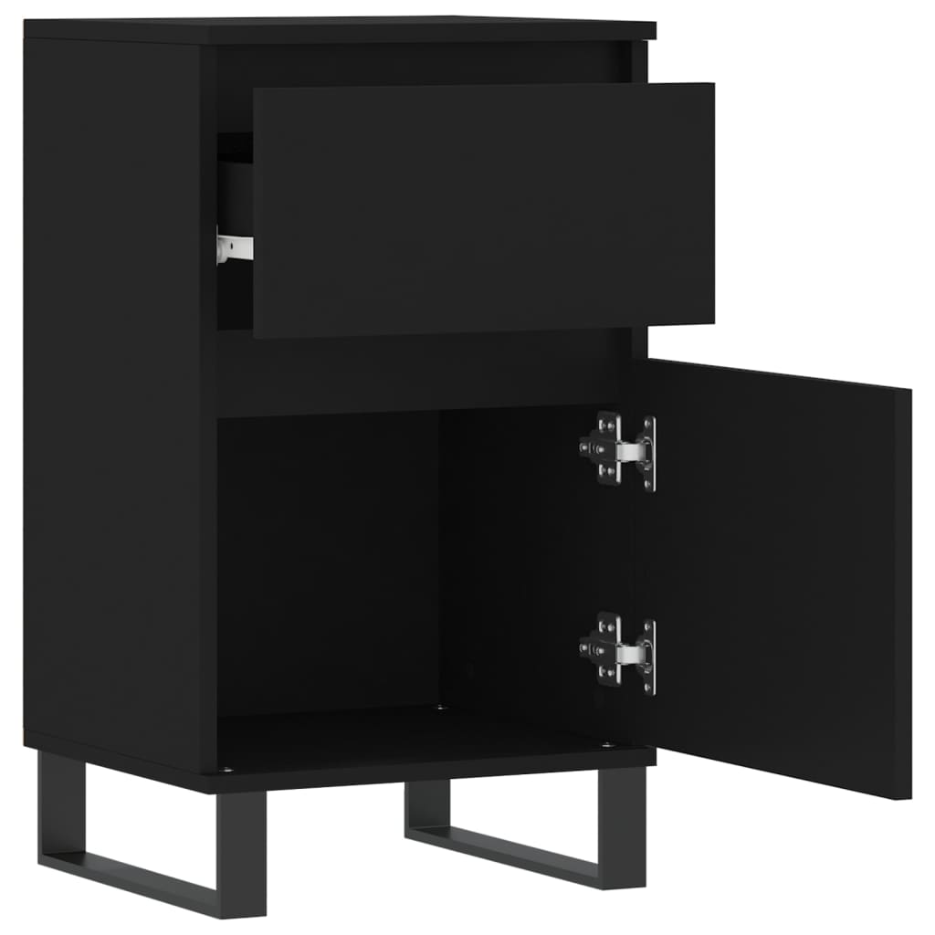 Komode 2 kom crne 40 x 35 x 70 cm od konstruiranog drva