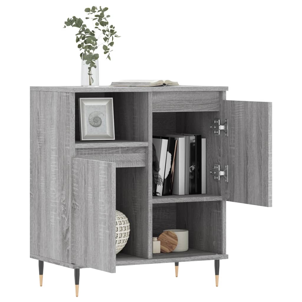Komoda sivog hrasta sonome 60x35x70 cm od konstruiranog drva