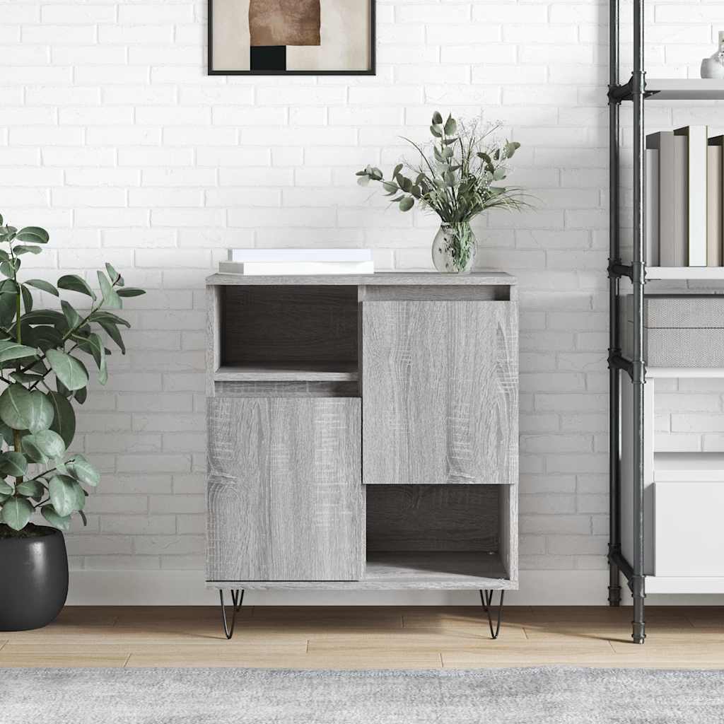 Komoda sivog hrasta sonome 60x35x70 cm od konstruiranog drva