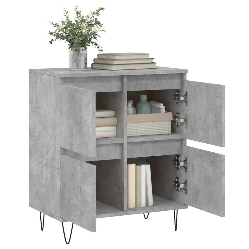 Komoda siva boja betona 60x35x70 cm od konstruiranog drva