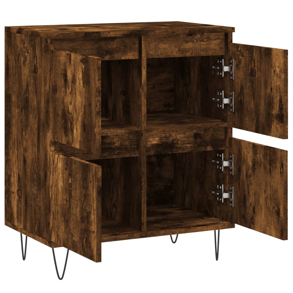 Komoda boja dimljenog hrasta 60 x 35 x 70 cm konstruirano drvo