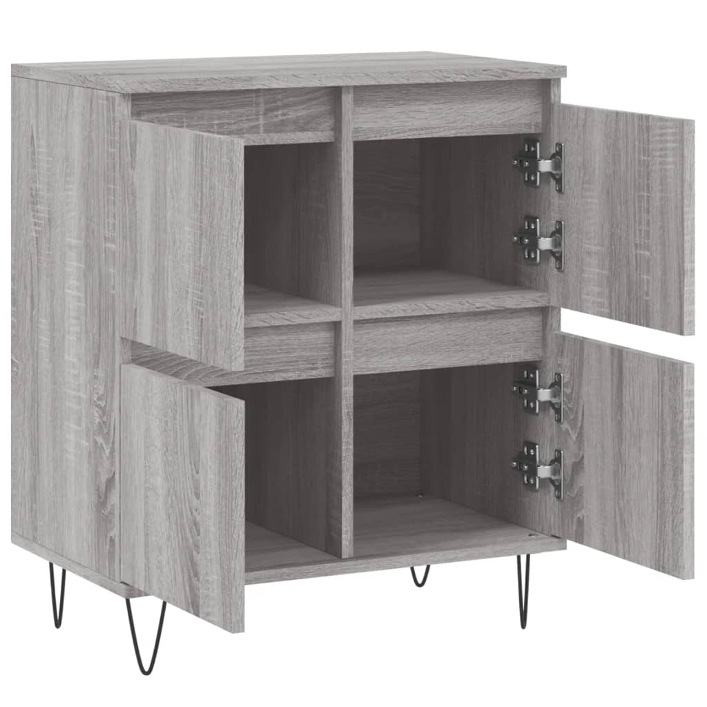 Komoda sivog hrasta sonome 60x35x70 cm od konstruiranog drva