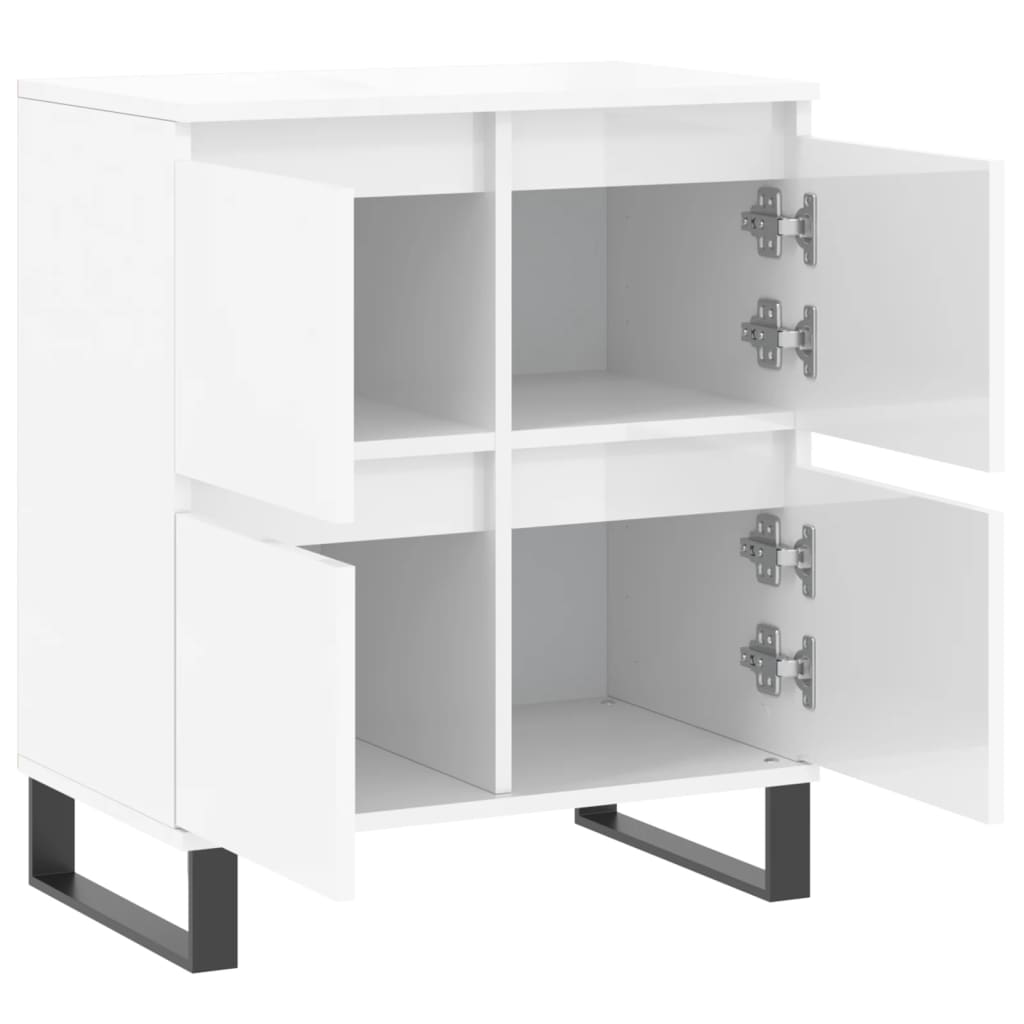 Komoda sjajna bijela 60 x 35 x 70 cm od konstruiranog drva