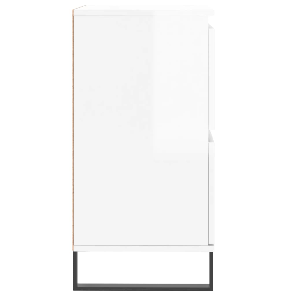 Komoda sjajna bijela 60 x 35 x 70 cm od konstruiranog drva
