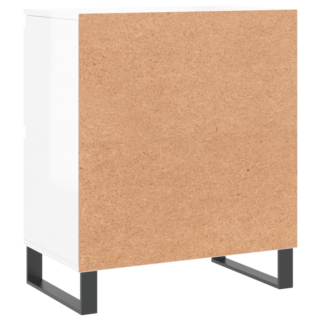 Komoda sjajna bijela 60 x 35 x 70 cm od konstruiranog drva