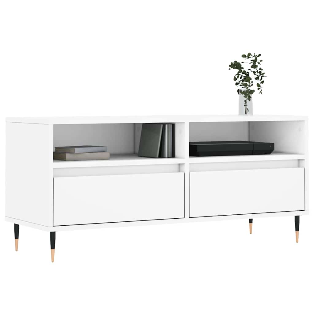 TV ormarić bijeli 100 x 34,5 x 44,5 cm od konstruiranog drva