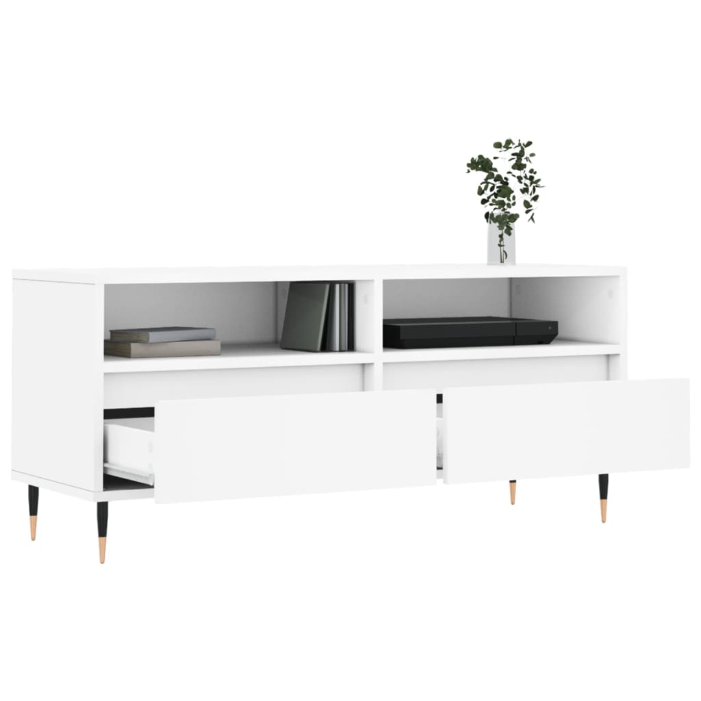 TV ormarić bijeli 100 x 34,5 x 44,5 cm od konstruiranog drva