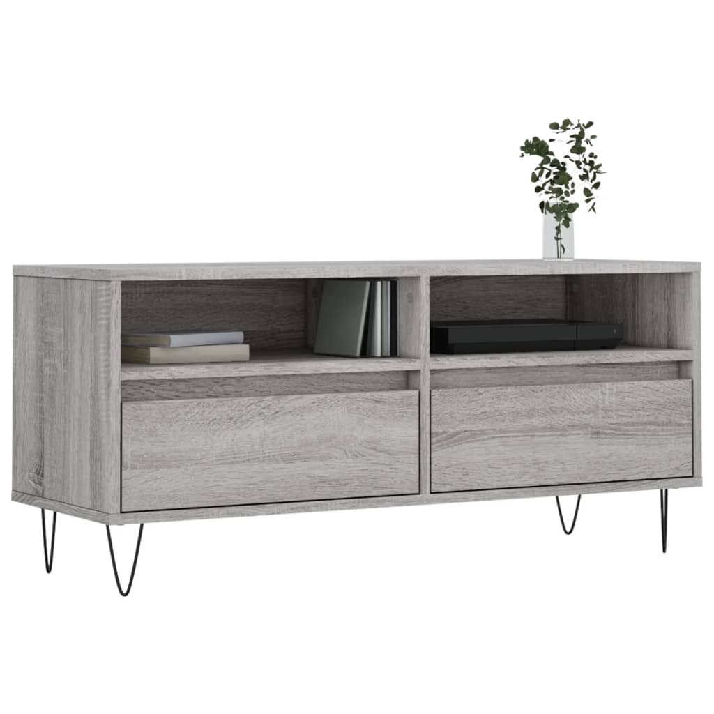 TV ormarić sivi Sonoma 100x34,5x44,5cm konstruirano drvo